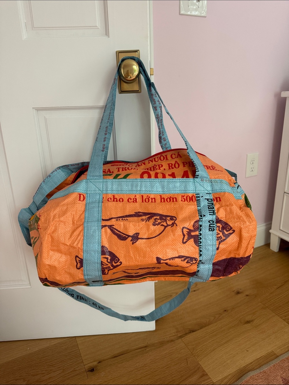 Duffle- one of a kind made from recycled materials